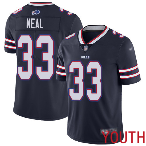 Youth Buffalo Bills 33 Siran Neal Limited Navy Blue Inverted Legend NFL Jersey